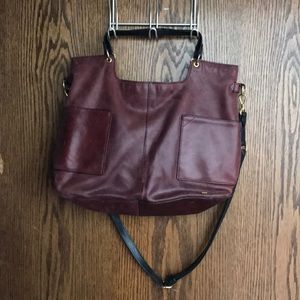 Maroon crossbody BeCa by Joy Gryson leather bag